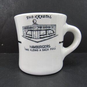 The Krystal Hamburgers White Vintage 8 Oz Mug Shenango China New Castle PA USA